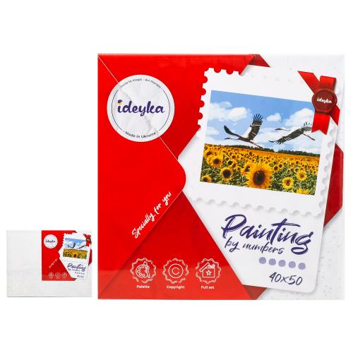 Набір для розпису по номерах. "Лелеки у небi" 40*50см, ID-KHO4182 Набір для розпису по номерах. "Лелеки у небi" 40*50см, ID-KHO4182