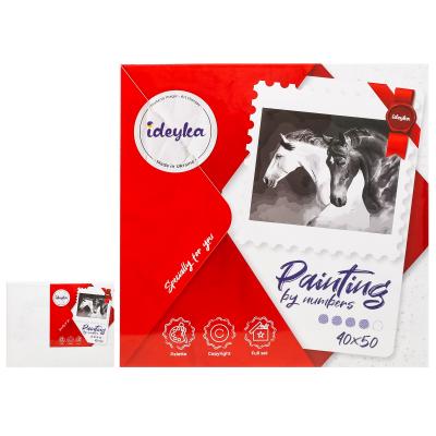 Набір для розпису по номерах. "Чорно-біла сила" 40х50см, ID-KHO4276 Набір для розпису по номерах. "Чорно-біла сила" 40х50см, ID-KHO4276