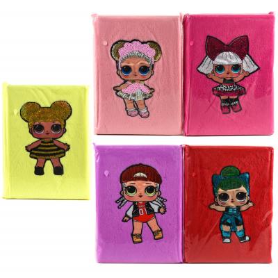 Меховой блокнот "Куколки" (цена за штуку), D-172