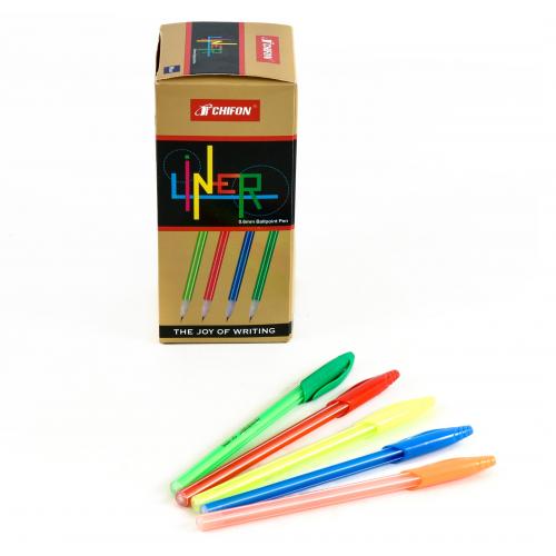 Ручка LINER, шариковая, синяя, 50 шт. (цена за упаковку), HMZ-8307