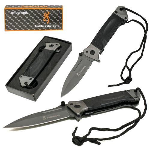 Ніж полуавтомат BROWNING чорний + прищіпка, E 7 Ніж полуавтомат BROWNING чорний + прищіпка, E 7