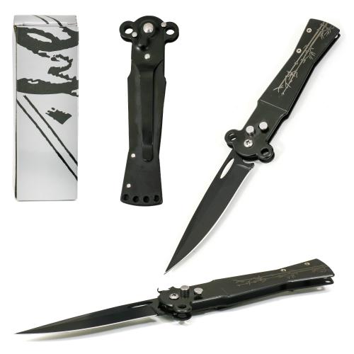 Ніж напівавтомат BROWNING чорний + прищіпка, M23 Ніж напівавтомат BROWNING чорний + прищіпка, M23