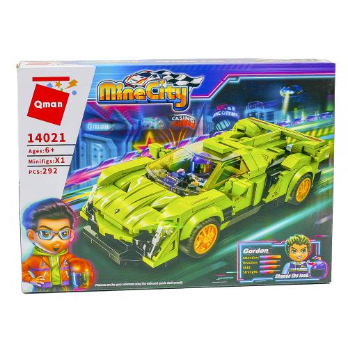 Конструктор Qman 14021 MineCity Гоночний автомобіль VNO-12, фігурка, 292 деталі, 14021 Qman Конструктор Qman 14021 MineCity Гоночний автомобіль VNO-12, фігурка, 292 деталі, 14021 Qman