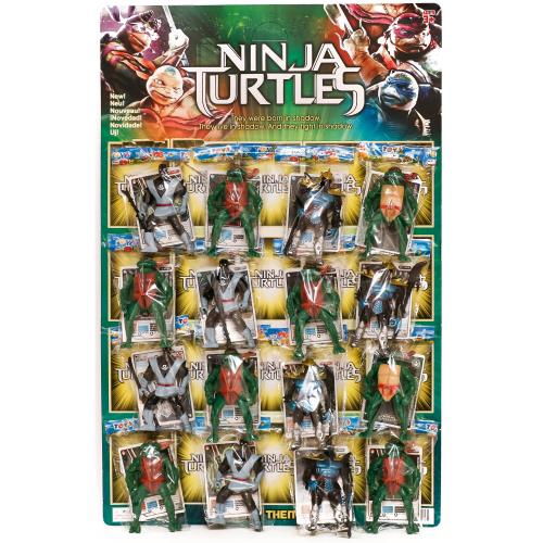 Набор фигурок "Черепашки ниндзя", на листе, 09314