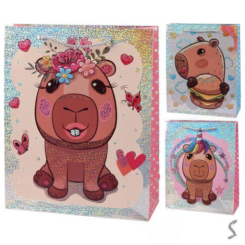 Пакет подарунковий паперовий L "Capybara" 31*42*12см, R34623-L Пакет подарунковий паперовий L "Capybara" 31*42*12см, R34623-L