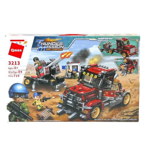 Конструктор УГОН РАКЕТНОЙ УСТАНОВКИ QMan (BRICK) 719 дет, 3213 Qman