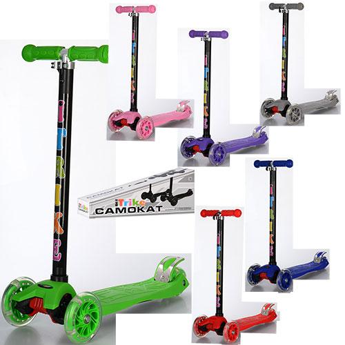 Самокат MAXI, 6 цветов, 3 кол., в кор-ке, JR 3-012-B