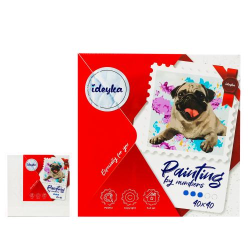Набор для росписи по номерам "Любимчик мопс", ID-KHO4316