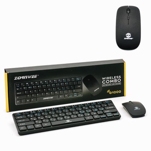 Клавіатура та миша комплект безпровідний ZORNWEE G1000 ультратонкий Чорний, G1000