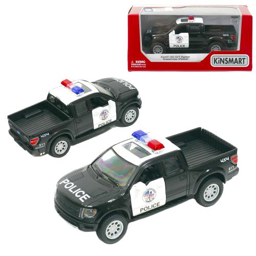Машинка металлическая Ford F-150 SVT Raptor SuperCrew (Police), KT 5365 WP
