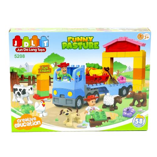 Конструктор Ферма, 58 деталей, JDLT 5208 Конструктор Ферма, 58 деталей, JDLT 5208