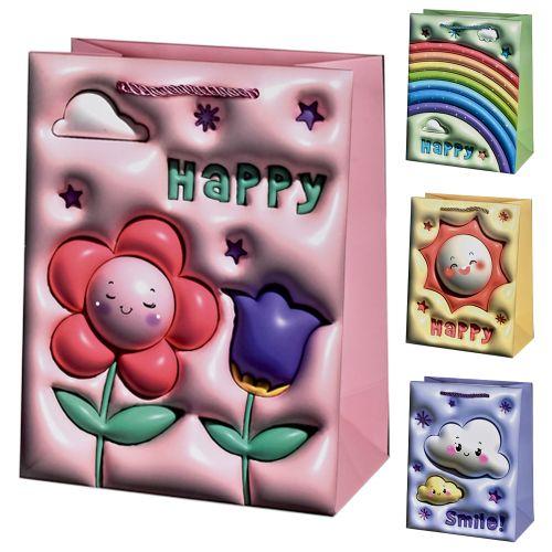 Пакет подарунковий паперовий L "Happy 3D" 31*41*12см, R96974-L