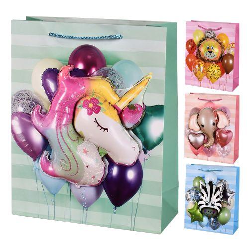 Пакет подарунковий паперовий L "Animals 3D" 30*41.5*12см, R98508-L