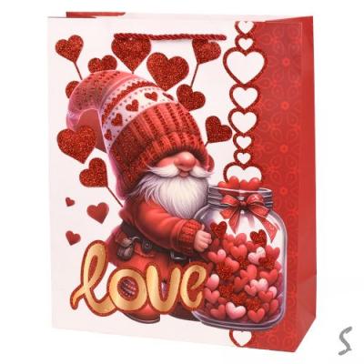 Пакет подарунковий паперовий L "Love You" 31*40*12см