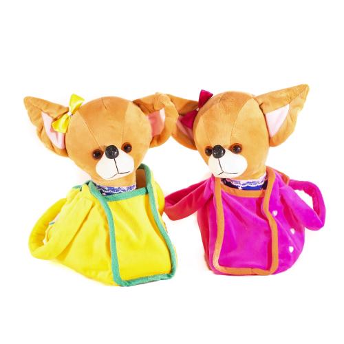М'яка іграшка "Чіхуахуа", в сумці, мікс кольорів, в пакеті, 1110-32 М'яка іграшка "Чіхуахуа", в сумці, мікс кольорів, в пакеті, 1110-32