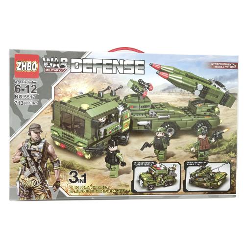 Конструктор "Военная серия 3 в 1", ZB5517 Конструктор "Военная серия 3 в 1", ZB5517