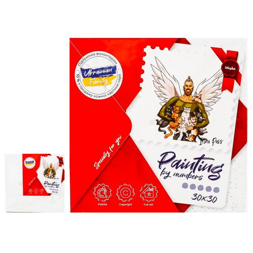 Набір для розпису по номерах. "Рятівник тваринок" 30х30см, ID-KHO4352