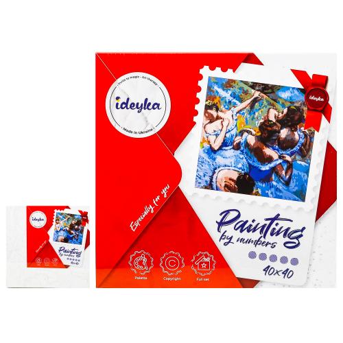 Набір для розпису по номерах. "Блакитні танцівниці © Едгар Дега" 40х40см, ID-KHO4847 Набір для розпису по номерах. "Блакитні танцівниці © Едгар Дега" 40х40см, ID-KHO4847