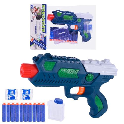 Бластер. 2 кольори, 2 гелієві кулі, 10 поролонових снарядів, пакет 20*5*27см, 502-15 Бластер. 2 кольори, 2 гелієві кулі, 10 поролонових снарядів, пакет 20*5*27см, 502-15