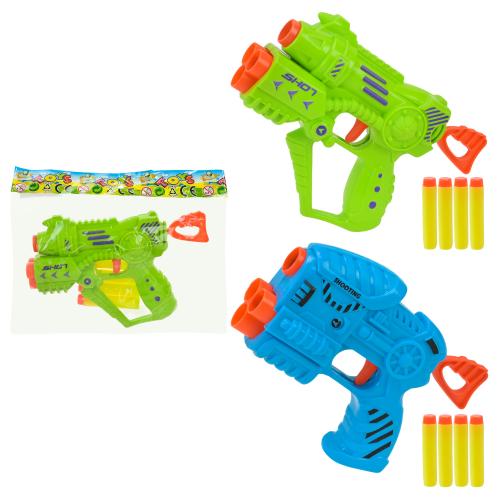Бластер.2 кольора,2 поролон. снаряда в наборі, короб., KI-3