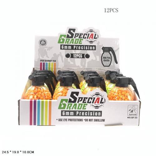 Кульки.24дисп 12 баночок, у баночці 800 куль, диспл., QF-22 Кульки.24дисп 12 баночок, у баночці 800 куль, диспл., QF-22