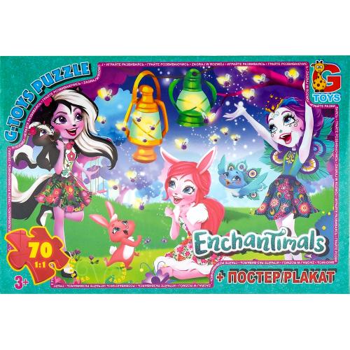 Пазлы из серии "Enchantimals", 70 элементов, GP-EA203 Пазлы из серии "Enchantimals", 70 элементов, GP-EA203