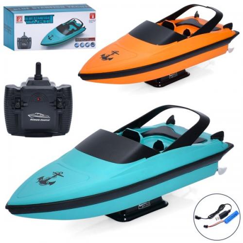 Катер р/к, акум, 29см, USBзарядне, 2 кольори, в кор-ці, HY807