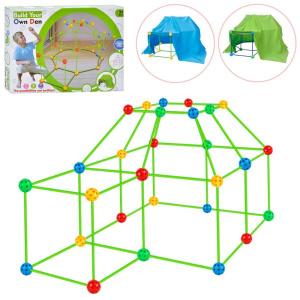 Конструктор-каркасний,намет,тканина 120-130см, кульки, трубки, 2 кольори, в кор-ці