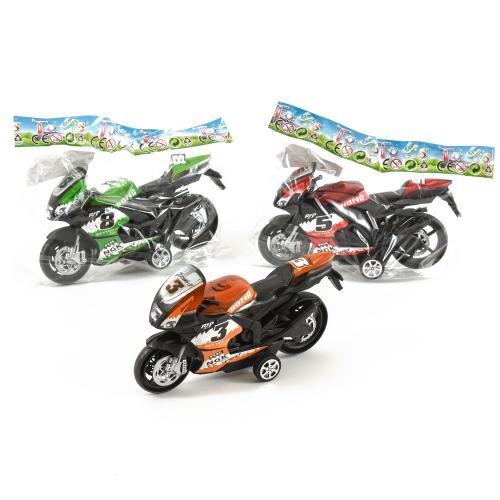 Мотоцикл 3 вида, инерционный, 607