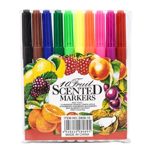 Фломастеры, с запахом, SAT-808-10S