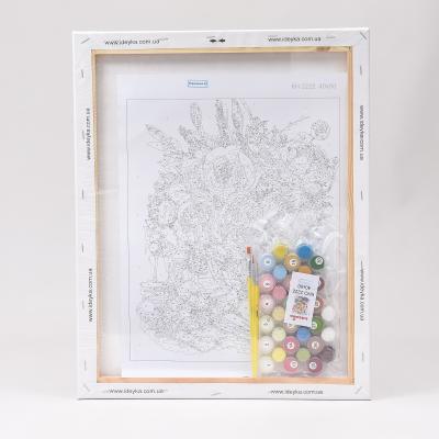 Набор для росписи по номерам "Свежесть пионов", 40х50 см, ID-KHO2222