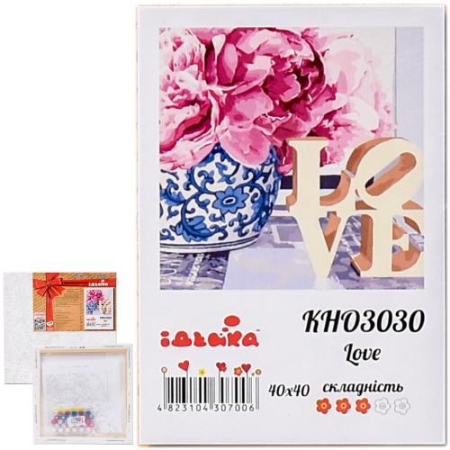 Набор для росписи по номерам "Love", 40х40 см, ID-KHO3030 Набор для росписи по номерам "Love", 40х40 см, ID-KHO3030