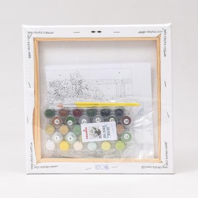 Набор для росписи по номерам "Нежность в корзине", 30х30 см, ID-KHO3097 Набор для росписи по номерам "Нежность в корзине", 30х30 см, ID-KHO3097