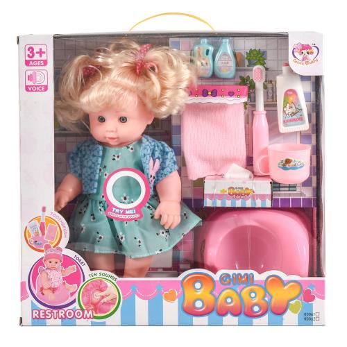 Пупс резиновый, писающий, в кор-ке, K0062