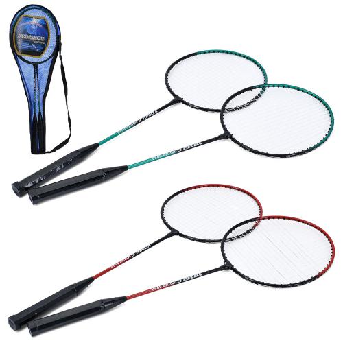 Бадмінтон ракетка 2шт, 63см, метал, 2 кольори, у чохлі, MS 4394