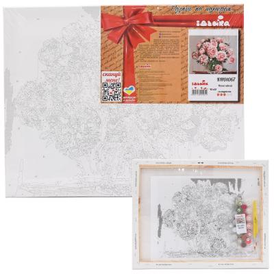 Набор для росписи по номерам "Нежные пионы", ID-KHO1067