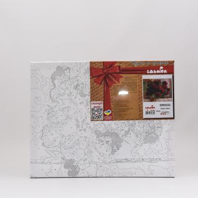 Набор для росписи по номерам "Красные пионы", 40х50 см, ID-KHO1133