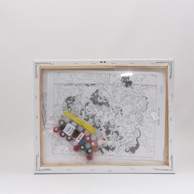 Набор для росписи по номерам "Красные пионы", 40х50 см, ID-KHO1133