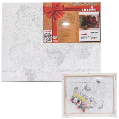 Набор для росписи по номерам "Красные пионы", 40х50 см, ID-KHO1133