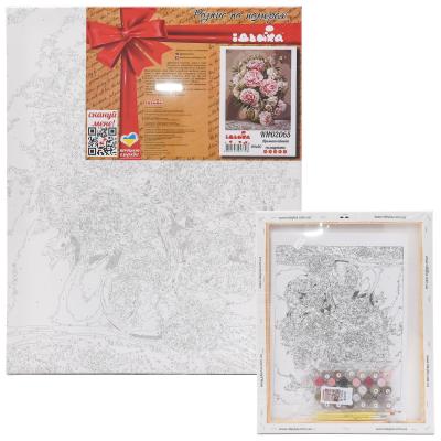 Набор для росписи по номерам "Аромат пионов", 40х50 см, ID-KHO2065