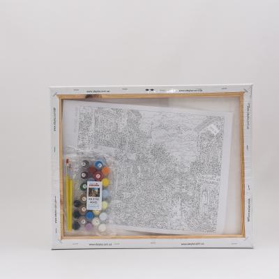 Набор для росписи по номерам "Тихая улочка", 40х50 см, ID-KHO2132