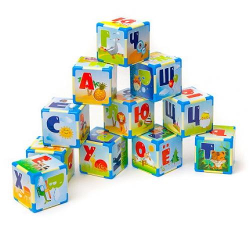 Кубики "Азбука", РУС, в плёнке, ОР 511 в-3