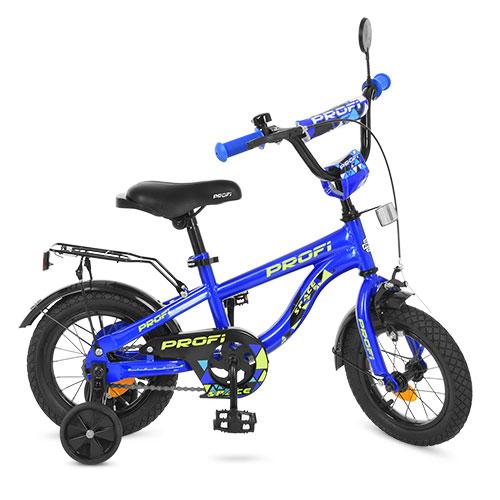 Велосипед PROF1 Space, 2 кол., 12д., синий, в кор-ке, T12151