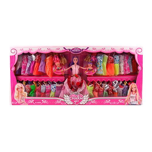 Лялька з нарядами, 28 см, 2 лялечки 10 см, аксесуари, в кор-ці, 094B Лялька з нарядами, 28 см, 2 лялечки 10 см, аксесуари, в кор-ці, 094B