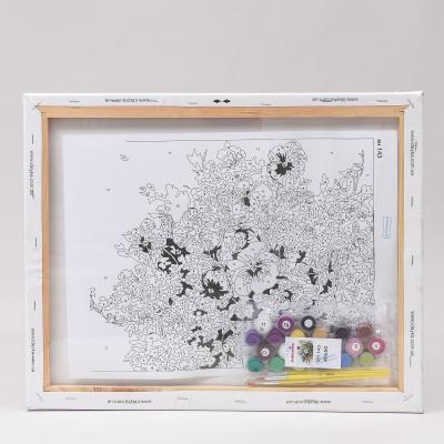 Набор для росписи по номерам "Анютины глазки", 40х50 см, ID-KHO143