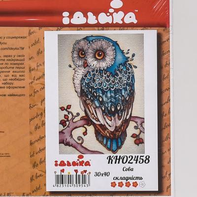 Набор для росписи по номерам "Сова", 30х40 см, ID-KHO2458