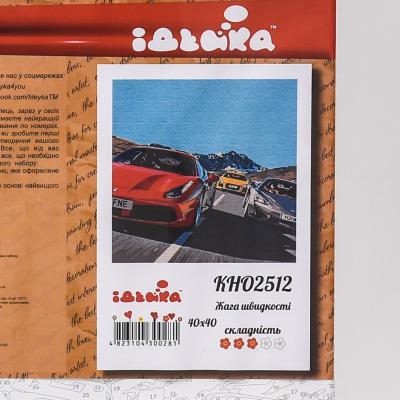 Набор для росписи по номерам "Жажда скорости", 40х40 см, ID-KHO2512