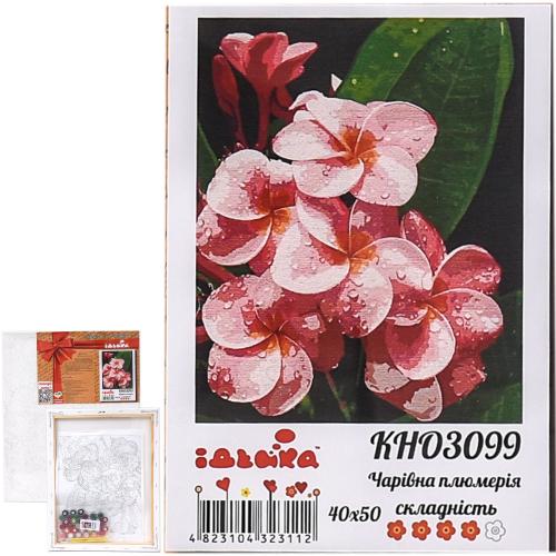 Набор для росписи по номерам "Волшебная плюмерия", 40х50 см, ID-KHO3099