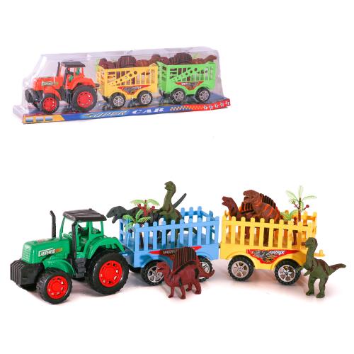 Трактор с прицепом, инерц-й, в слюде, 906-277