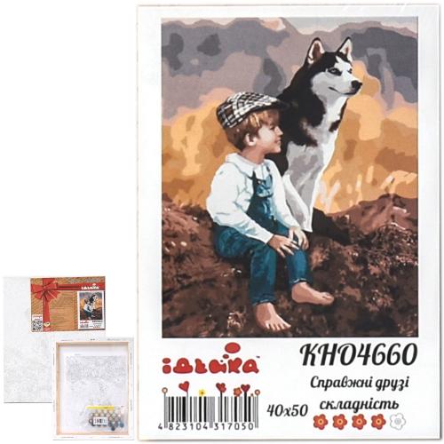 Набор для росписи по номерам "Настоящие друзья", 40х50 см, ID-KHO4660